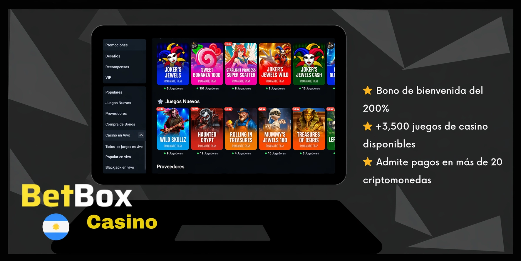 Betbox mejor casino en línea en Argentina acepta criptomonedas y Mercado Pago
